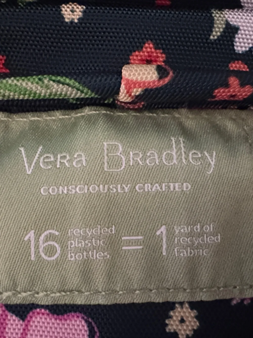 Vera Bradley Navy Floral Cosmetic Crossbody Bag